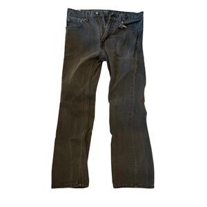 Levi's 505 Regular Straight Leg Black Jeans Mens 34x34